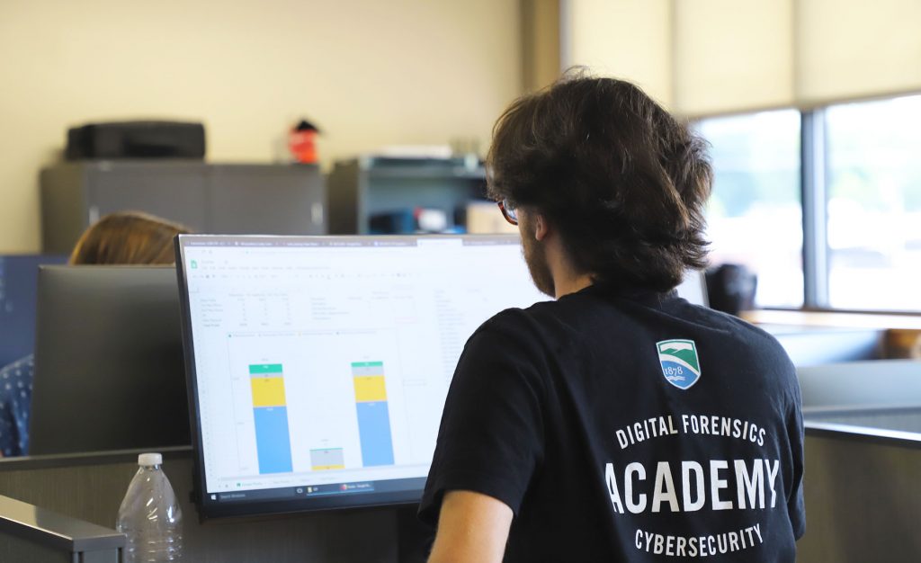 Students at the Digital Forensics & Cybersecurity Academy use professional-grade software.