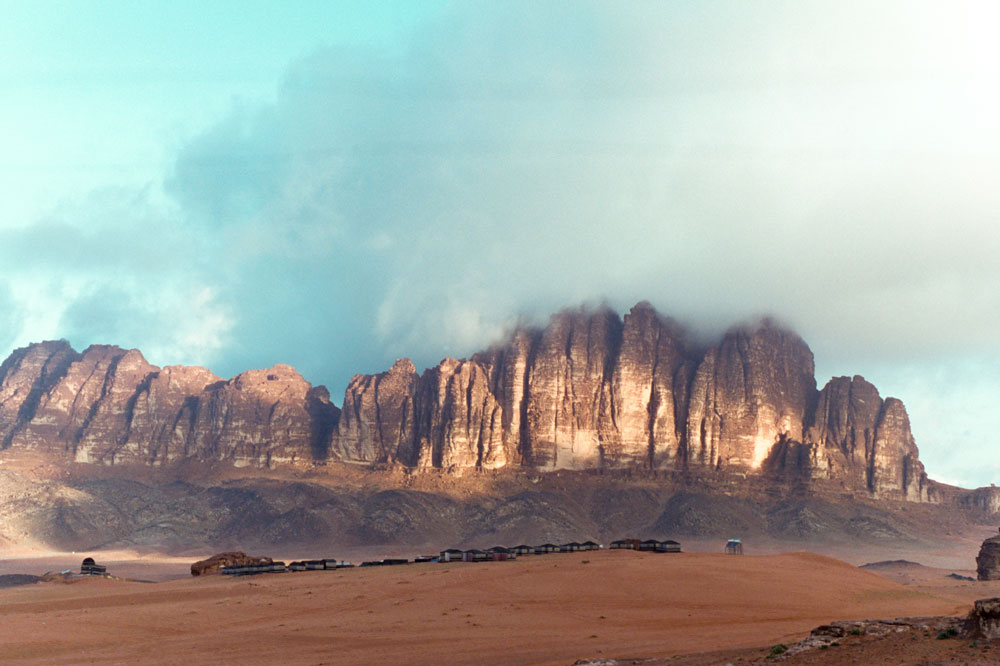 Cliffs in the desert in Jordan